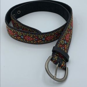 Pretty multicolored embroidered tapestry belt #20C